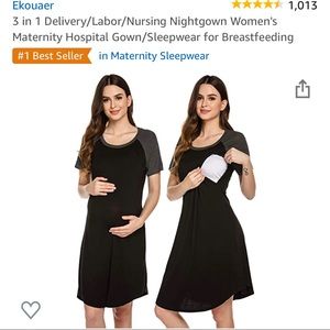 Breast feeding maternity night gown dress small